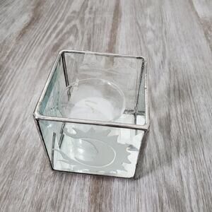 Clear Glass Luminary Candle Holder Square Jar Decor